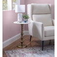 thumbnail image 2 of Zola Round Metal Pedestal Accent Side Table, Gold, 2 of 10