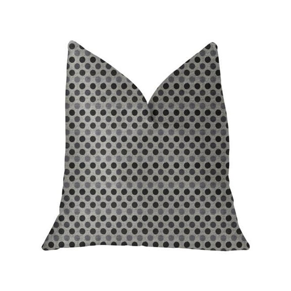 Plutus Paramount Gray & Black Luxury Throw Pillow - 20 x 20 in.