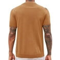thumbnail image 3 of Generic Mens Knit Polo Shirts Vintage Casual Short Sleeve Shirt Golf Button Down Old Money Sweater, 3 of 6