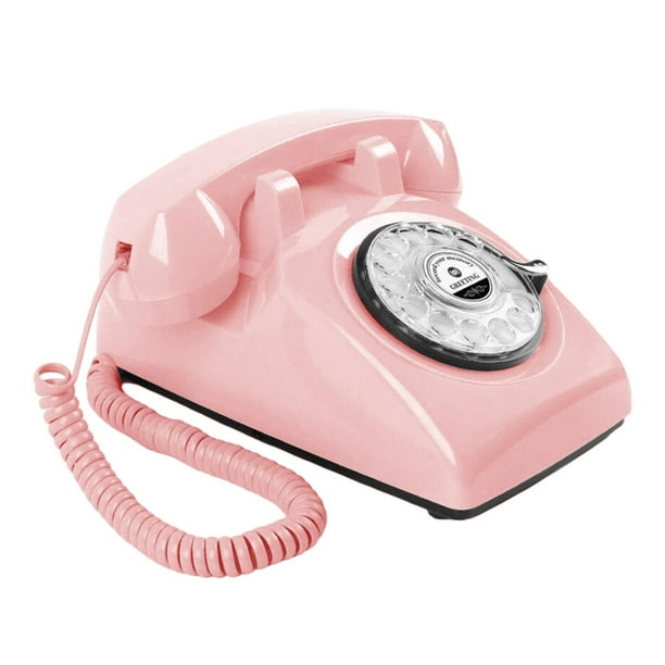 Revolve Dial Landlines Desk Telephone Corded Retro for Wedding Hotel