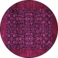 thumbnail image 1 of Ahgly Company Indoor Round Persian Pink Traditional Area Rugs, 3' Round, 1 of 4