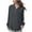 Gray, variant on ShiShine Womens Plus Size V Neck Puff Long Sleeve Button Down Blouses Fall Tops 2025 Dressy Casual T-Shirts