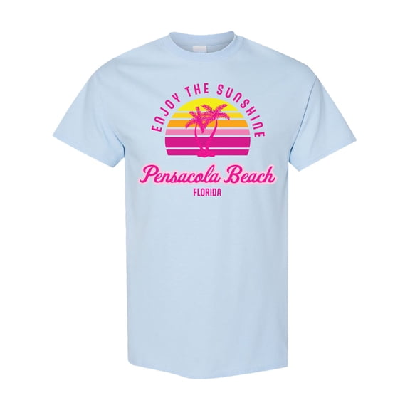 Inktastic Summer Enjoy the Sunshine Pensacola Beach Florida in Pink T-Shirt