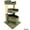 Green, variant on New Cat Condos 110112-Beige Round 33" Triple Cat Perch - 19.9 x 19.9 x 31.9-Color:Brown