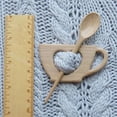 thumbnail image 5 of Weloille Wooden Shawl Pin Shawl Stick Sweater Clips Musician Brooch Sweater Stick Knitting(Length: 9cm), 5 of 9