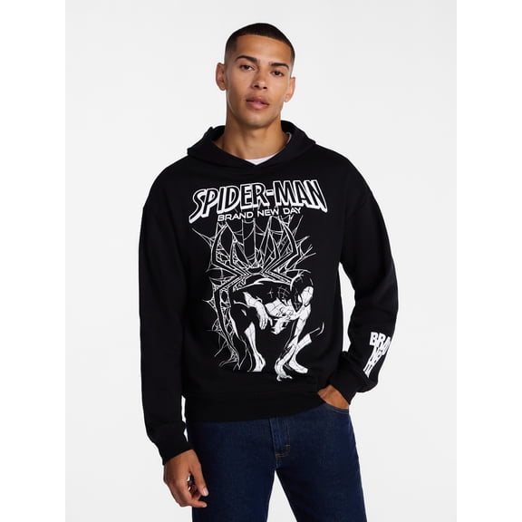Spider-Man Men's and Big Men's Graphic Hoodie, Sizes S-3XL