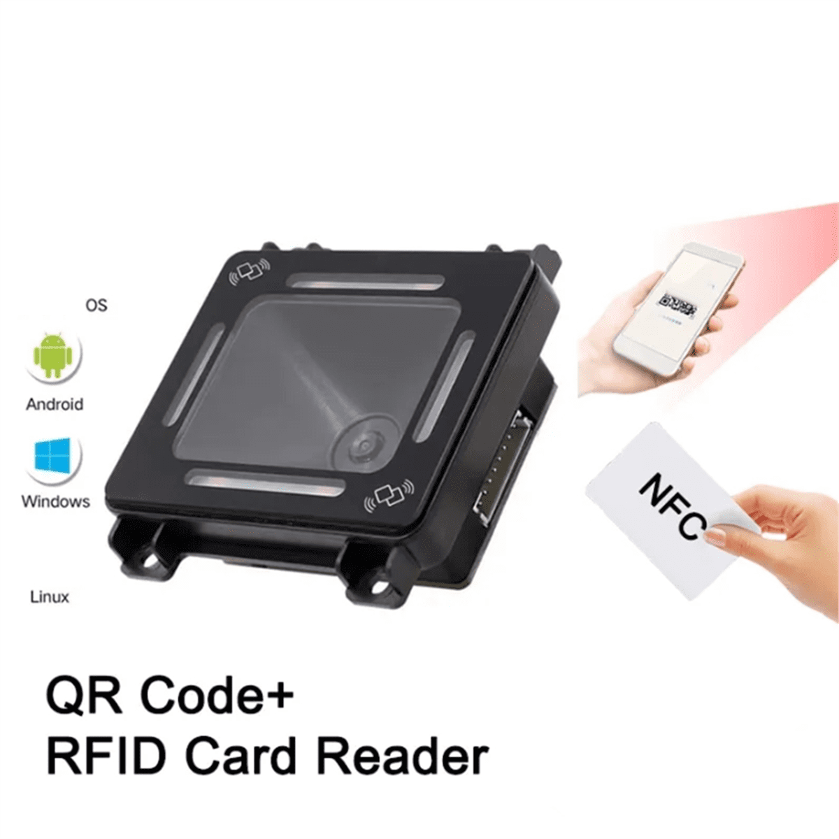 EP8280 QR Code RFID Card Reader NFC 1D 2D QR Code Reader Access Control Barcode Scanner USB Wiegand for Kiosk Turnstile