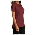 thumbnail image 4 of Womens Short Sleeve Easy Care SuperPro React Polo Shirt Burgundy XS, 4 of 5