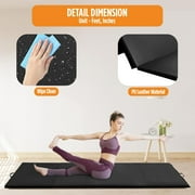 FDW 4'x10'x2 New Folding Panel Gymnastics Mat, Perfect for Indoor/Outdoor Exercise(Black)