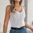 thumbnail image 5 of Plus Size Summer Tops For Women 2026 White Lace Tank Tops For Women Layering Tunic Tops For Women Loose Fit Casual V Neck T Shirts For Women Loose Fit, 5 of 5