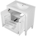 thumbnail image 3 of 30" Vanity with Sink, Solid Wood & Painted Surface / Vintage Look, Easy Plumbing Access, 3 of 6