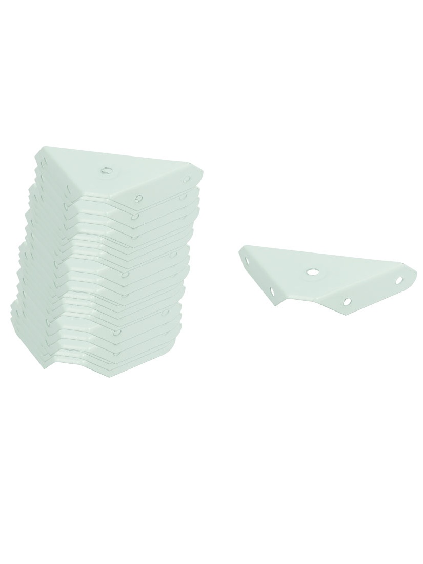 Uxcell Metal Triangular Flange Corner Brace Angle Bracket White