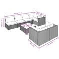 thumbnail image 4 of vidaXL 8 Piece Garden Lounge Set with Cushions Brown Poly Rattan, 4 of 5