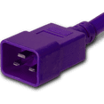 thumbnail image 5 of World Cord Sets 6 Foot IEC 60320 C20 to C19 Heavy Duty PDU Style 20 Amp Power Cable (Purple), 5 of 5