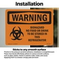 thumbnail image 3 of Biohazard No Food Or With Symbol OSHA WARNING Vinyl Decal Label 14 Inch x 10 Inch - 10 Pack, 3 of 6