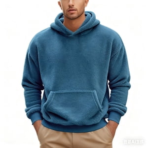 XuJwPNcy Mens Fleece-Lined Hoodie Casual Sherpa Lined Winter Warm Pullover Hooded Sweatshirt Fall Trendy Fleece Outwear