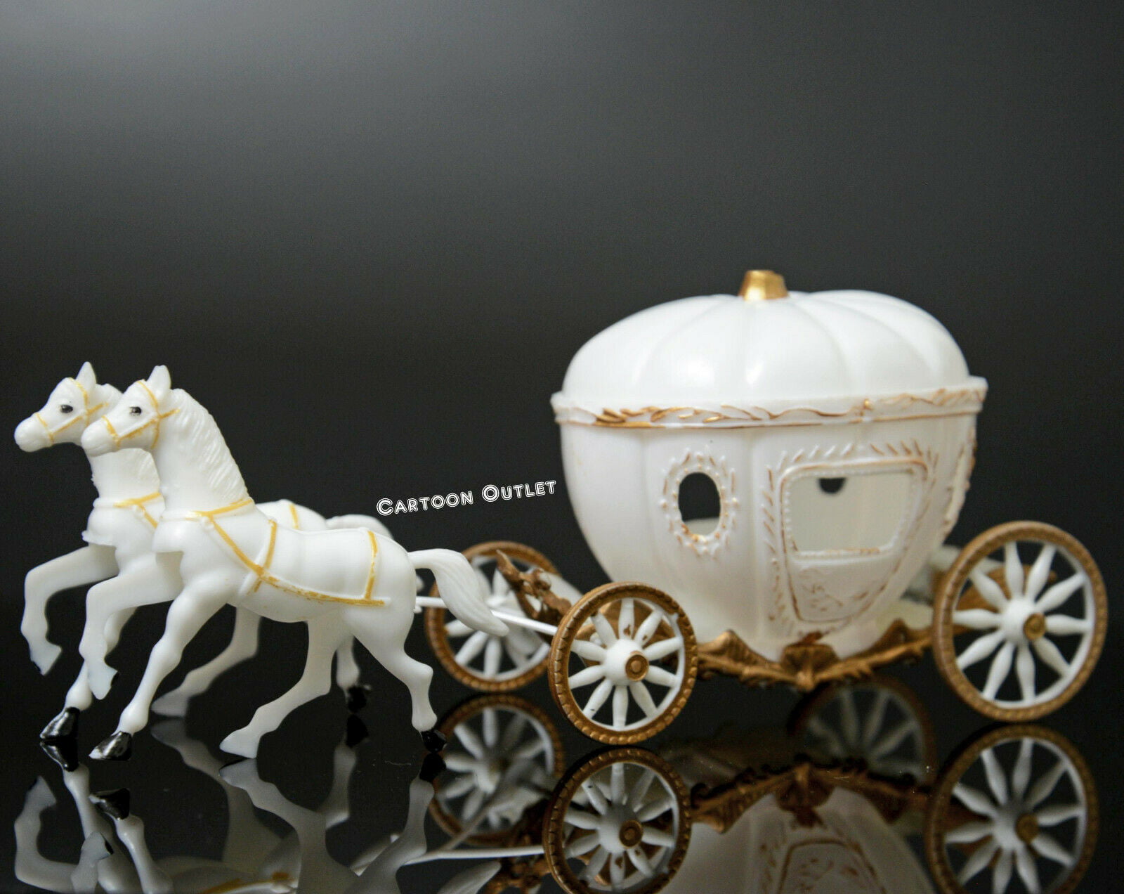 HORSE & CARRIAGE@CINDERELLA@Wedding Gift@Light-Up@TABLE DECORATION@CAKE TOPPER