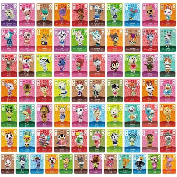 72 tarjetas NFC de animales para Nintendo Switch