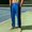Dark Blue, variant on Men's Casual Pants Color Block Loose Fit Pants for Commute, Urban Style Straight Leg Pants with Pockets Blue S