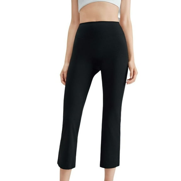 SWSMCLT Women's Autumn Pants Chic Cigarette Elasthane Curvy Spring Pull On Trousers Breathable Leggings Black X-Small