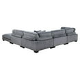 thumbnail image 5 of Lexicon Traverse 5-Piece Corduroy Modular Sectional with Ottoman in Gray, 5 of 7