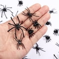 thumbnail image 2 of Araña negra de 50/100 piezas, juguete complicado de simulación, Casa Encantada, telaraña, decoraciones de fiesta para niños, decoración de Halloween, arañas falsas, 2 of 4