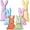 Bright, variant on Dalrosia 6PCS Easter Bunny Decor Farmhouse Stuffed Fabric Bunny Ornament Easter Basket Bowl Fillers for Tiered Tray Desk Table Top Wedding Home Easter Centerpiece Decoration