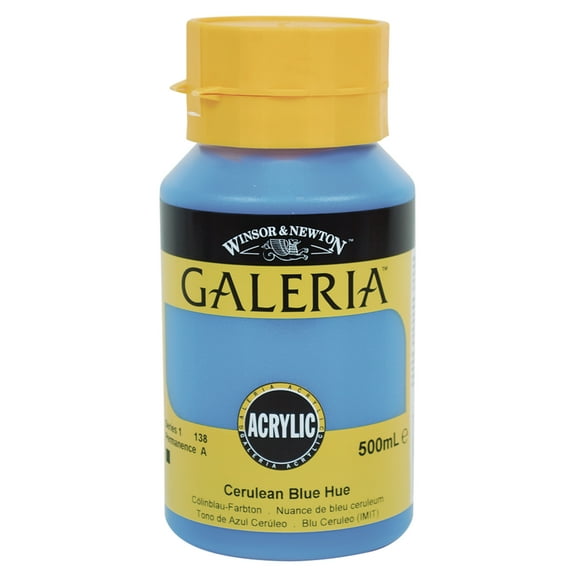 Winsor & Newton Galeria Acrylic, 500ml Squeeze Bottle, Cerulean Blue Hue
