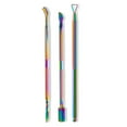 thumbnail image 1 of 3Pcs/Set Stainless Steel Double Head Cuticle Pusher Dead Skin Push Remover for Pedicure Manicure, 1 of 8