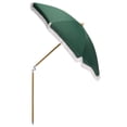 thumbnail image 3 of Safavieh Outdoor Valencia 6.5ft Crank Beach Umbrella, Hunter Green, 3 of 9