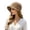 Khaki, variant on Hollow out Crochet Sun Hats for Women Foldable Packable Wide Brim Woven Bucket Hat Summer Beach Hat