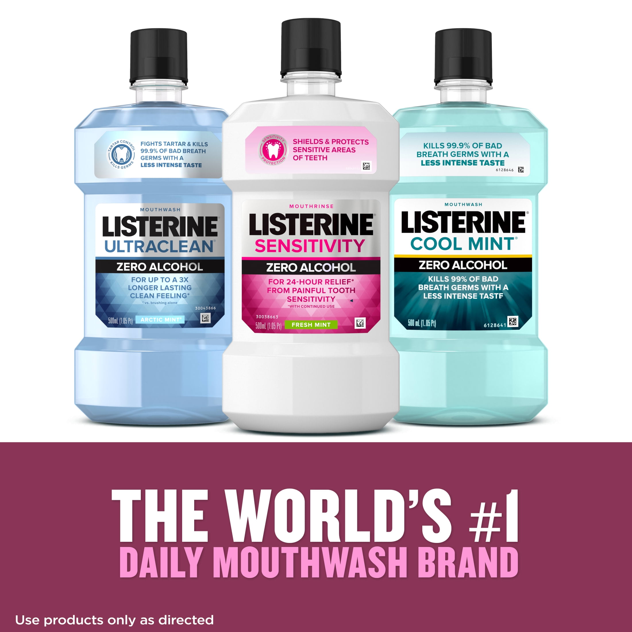 Listerine Sensitivity Alcohol-Free Mouthwash in Fresh Mint, 500 mL -  Walmart.com