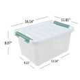 Ponpong 20 Quart Clear Storage Totes with Locking Lids, Plastic Storage ...