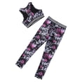 thumbnail image 6 of DPOIS Kids Girls Athletic Racer Back Crop Top and Leggings Camouflage Set, 6 of 7