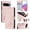 Pink, variant on For Google Pixel 10 Pro XL 6.8" RFID Blocking Protective Purse Case Cat Embossed Strong Magnetic Attachment/Closure, Card Slots/Pocket, PU Leather Flip Wallet Case With Hanging Rope,Light green