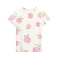 thumbnail image 3 of Abcomgle Girls Tshirts 8-10 Years Old Crewneck Strawberry Print Girls Shirts Short Sleeve Toddler T-Shirt Summer Dressy Cotton Tee Tops Girls,Light pink,3-4Years, 3 of 5