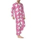 thumbnail image 2 of Balery Cute Poodle Dog Pijama para Hombre de Dos Piezas con Manga Larga, Conjunto de Dormir y Descanso Suave con Bolsillos-Medium, 2 of 7