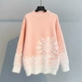 thumbnail image 2 of Herrnalise Women's Knitted Crop Tops Long Sleeved Round-neck Christmas Solid Color Sweater Casual Pullover Top Pullover Jumper Sweaters, 2 of 6