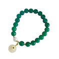 thumbnail image 1 of Toyella New Ancient Style Green Agate Bracelet Female Green agate, 1 of 5