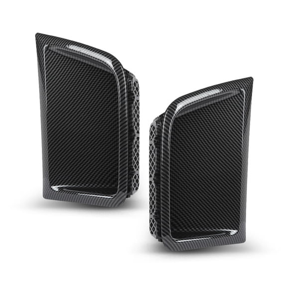 Pair Front Bumper Side Air Vents Corner Cover Carbon Fiber Fit for Subaru WRX STi 2008-2014