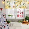 thumbnail image 5 of 2 Pack Valances for Window, Watercolor Floral Short Curtains for Kitchen Bedroom Living Room, Yellow Flower Hummingbirds Botanical Spring Rod Pocket Small Window Treatment Valance Drapes 42 x 18 Inch, 5 of 8