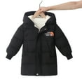 thumbnail image 1 of SYNPOS 2-7T Little Kid Girl Boy Hooded Fleece Parka Jacket Puffer Long Down Coat, 1 of 3