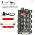 thumbnail image 1 of Ventilador de refrigeración 2 en 1 Hub 5V 3PIN ARGB SATA Power Multi Splitter 10 Way para PC Case Sywqhk Para estrenar, 1 of 8