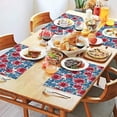 thumbnail image 2 of Pioneer Flower Floral Print Pattern Summer Placemats Table Placemats Set Of 4-Linen Kitchen Washable Placemats Table Mats 12x18 Inch Non-Slip Heat Resistant, 2 of 5