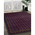 thumbnail image 3 of Ahgly Company Machine Washable Indoor Rectangle Abstract Burgundy Red Area Rugs, 7' x 10', 3 of 7