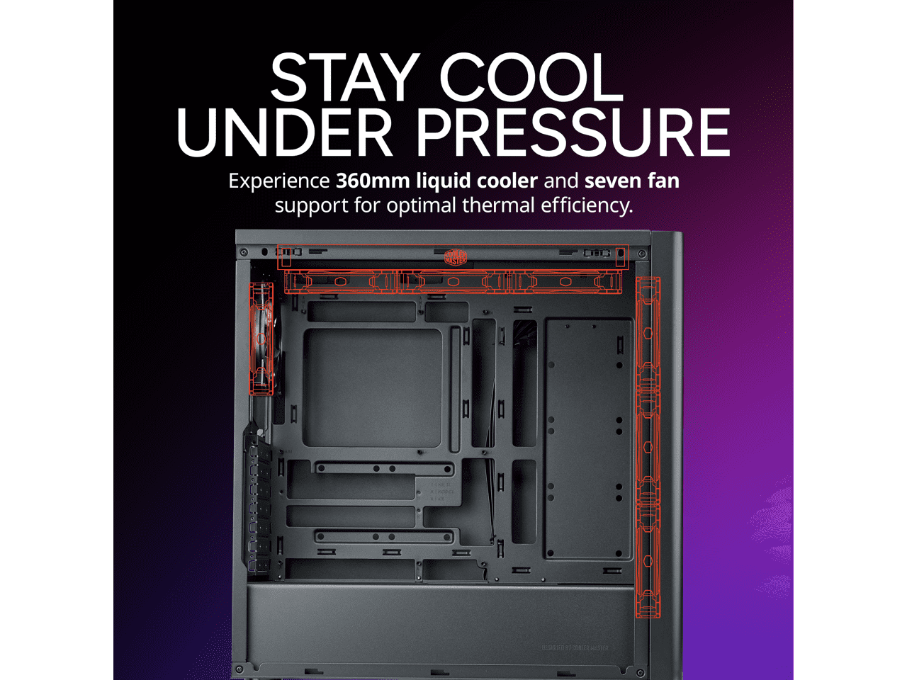 Cooler Master Elite 502 ATX High Airflow Minimalist PC Case, 410mm GPU Max, Compatible RTX 5090|RX 7090 XT, 360mm AIO Max, Type C, Tempered Glass, Triple 120mm aRGB PWM Fan, Intakes Grill