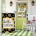 thumbnail image 4 of Summer Sunflower Garden Flag Hello Sunshine 12x18 Vertical Double Sided Spring Floral Holiday Outside Decorations Burlap Yard Flag BW339, 4 of 6
