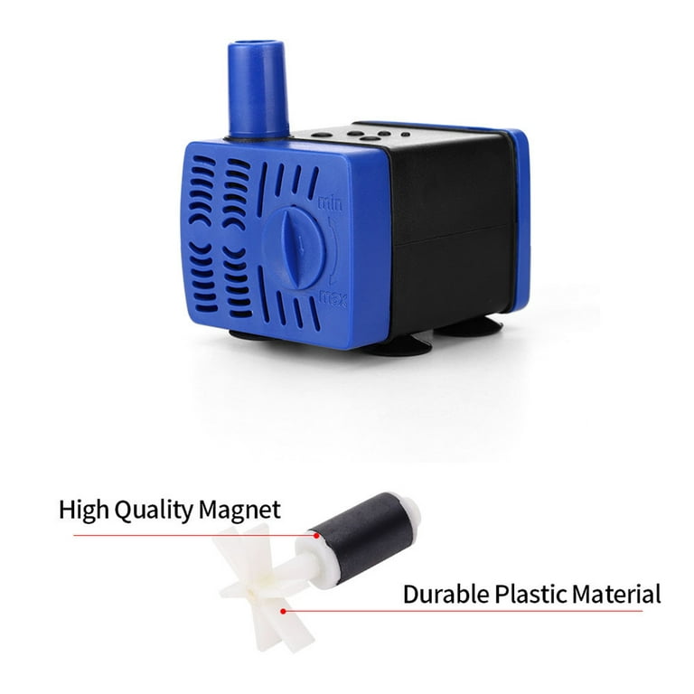 CCYKXA (Blanc)Pompe Eau Submersible, Aquarium Pump Ajustable 200L/H 3W  Ultra-Silencieux Pompe USB pour