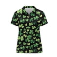 thumbnail image 6 of Whosucclay Clover Heart Pattern Breathable Polo Shirts for Tennis Golf Hiking, Stylish Workout Athletic Tops Soft Polyester Tennis Shirts Size Medium, 6 of 10