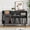 Black, variant on Large Record Player Stand, Vinyl Record Storage Holder, Record Player Table with Power Outlet (walnut)